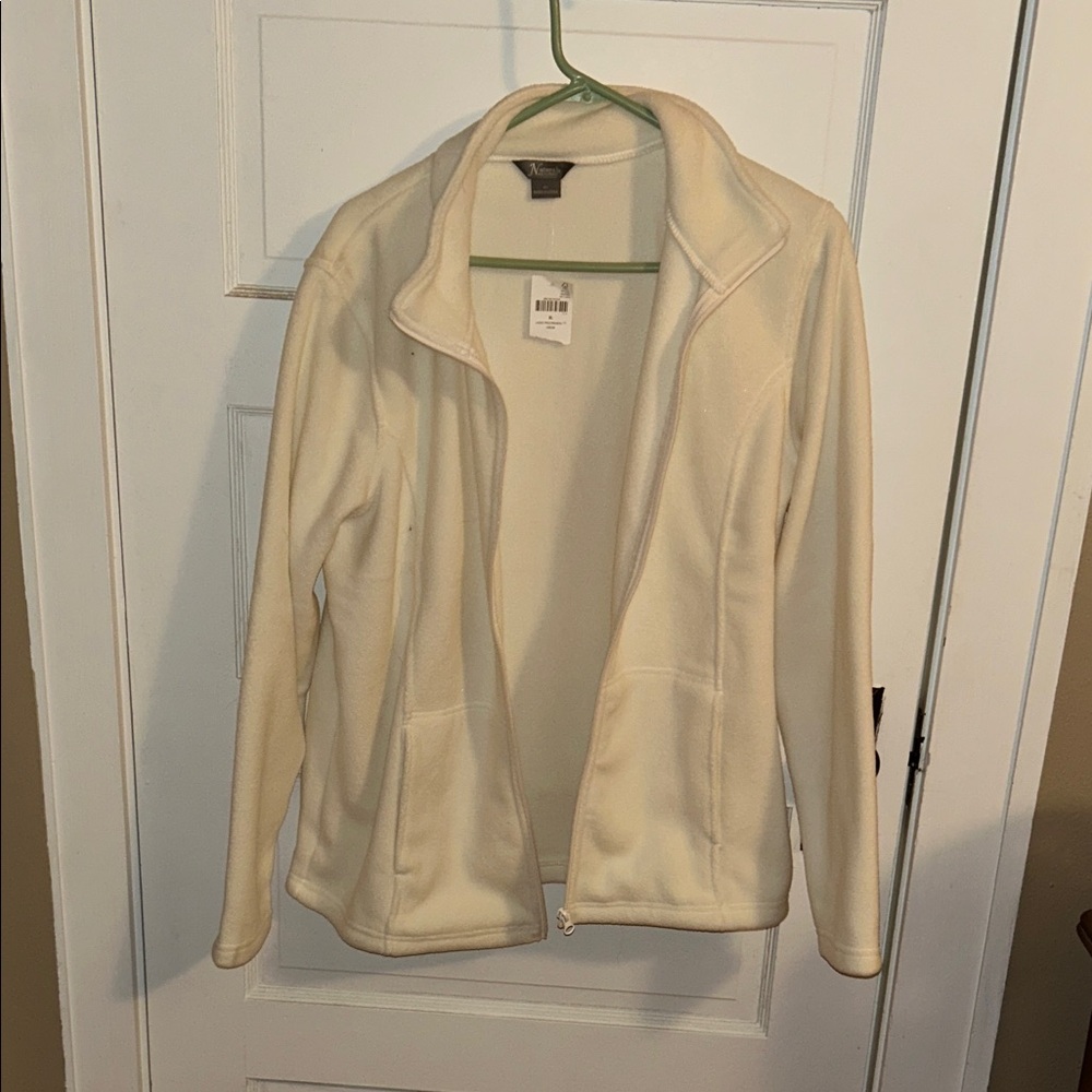Natural Reflections Women's Off-White Fleece Jacket